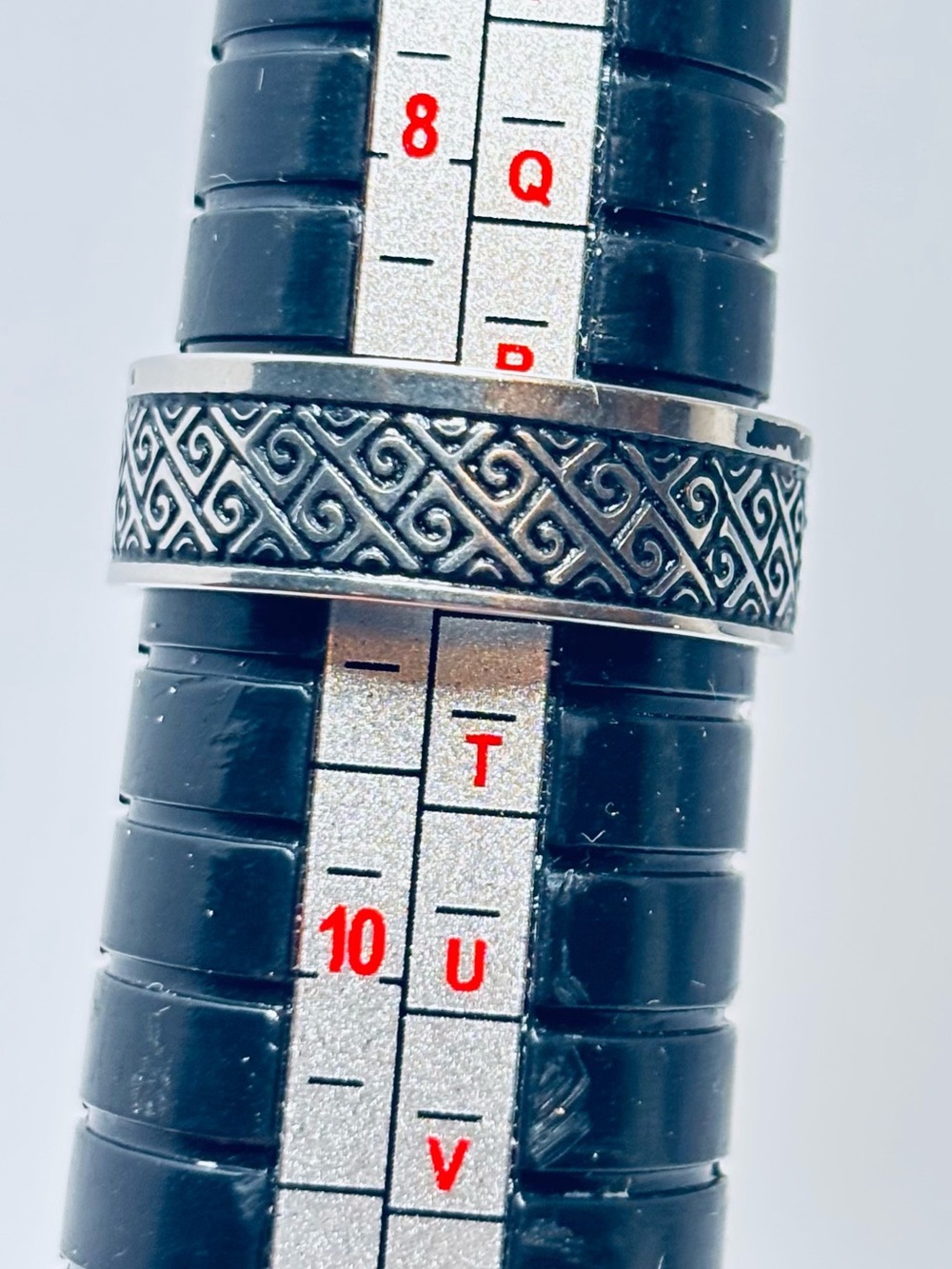 Men's Stainless Steel Geometric Maze Band Ring